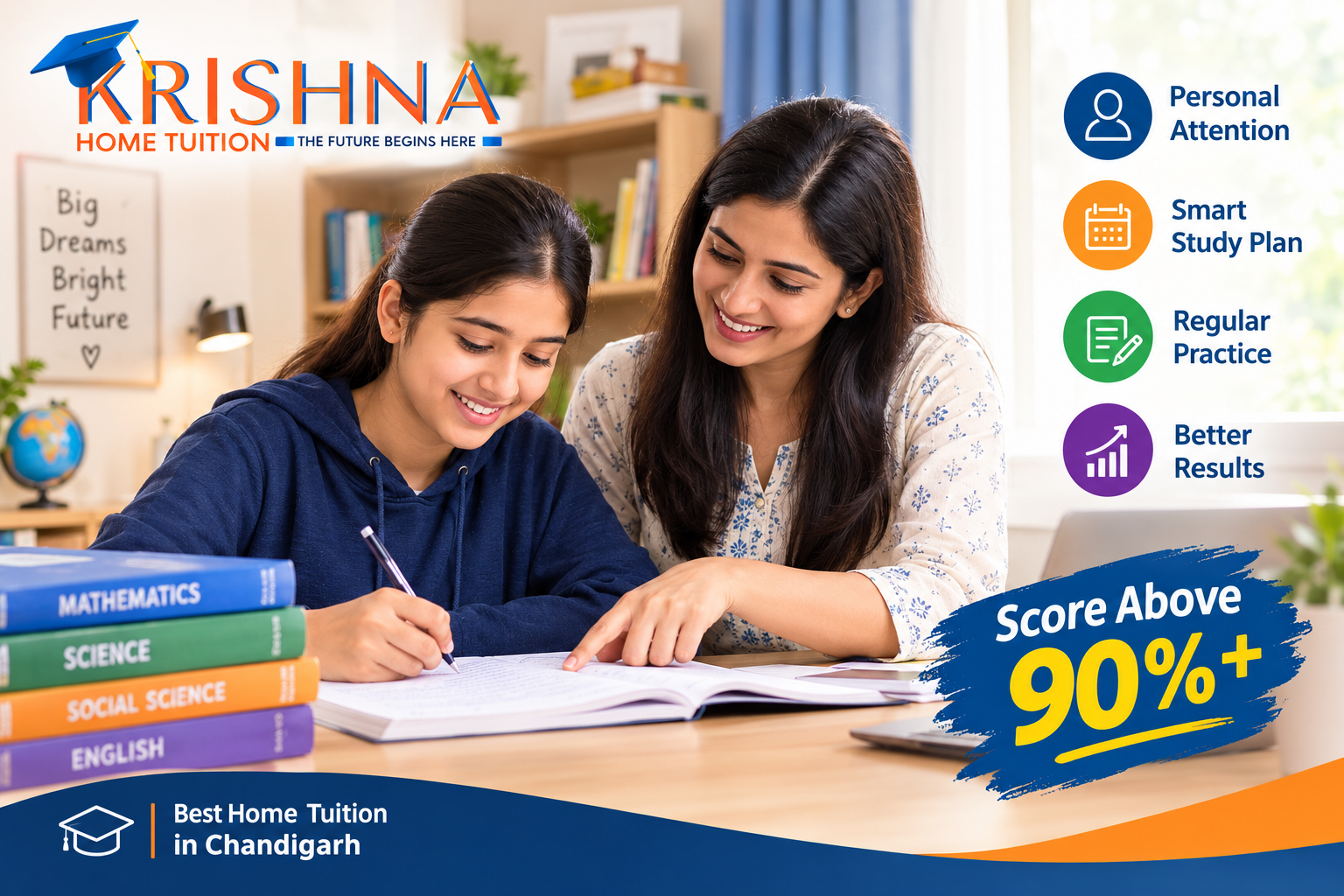 How Home Tuition Helps Students Score Above 90% in Board Exams